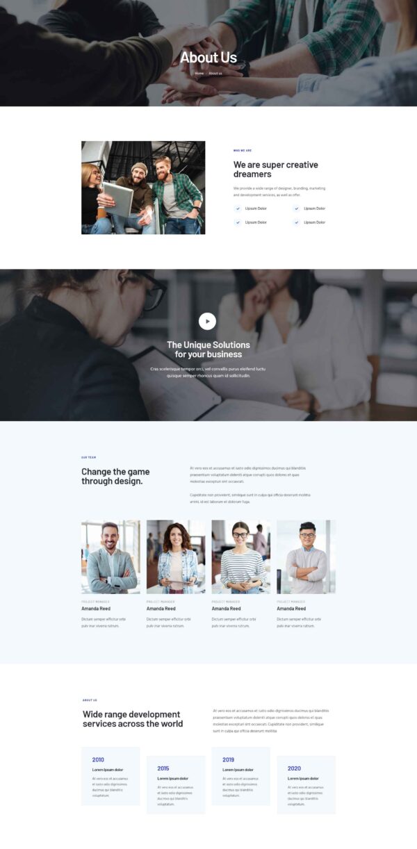 Rhodos - Business Portfolio Elementor Blocks Templat