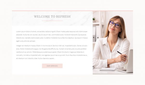 Refresh - Kadınlar İş Elementor Şablon Kiti