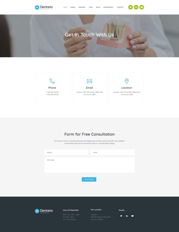 Dentario - Diş Hekimi Tıbbi Elementor Şablon Kiti Dentario - Diş Hekimi Tıbbi Elementor Şablon Kiti