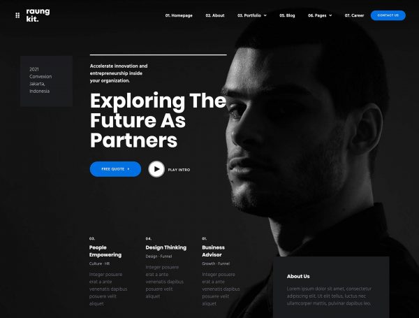 Raung - Dark Style Business Şablon Kiti