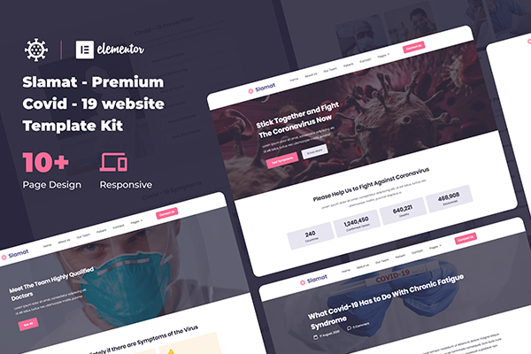 Slamat - Pandemik Farkındalık Web Sitesi Şablon Kiti