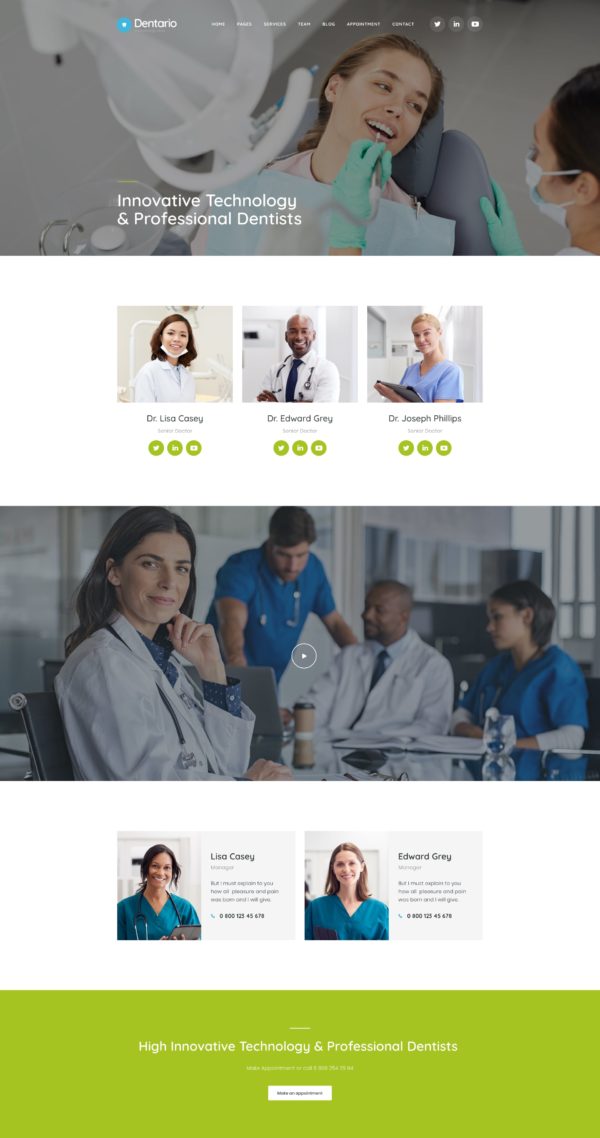 Dentario - Diş Hekimi Tıbbi Elementor Şablon Kiti Dentario - Diş Hekimi Tıbbi Elementor Şablon Kiti