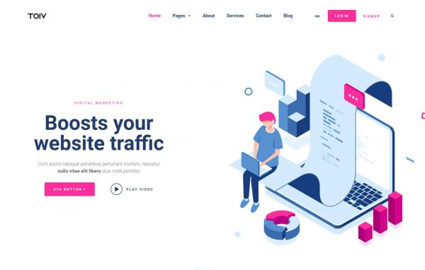 Toiv - Seo Pazarlama Ajansı Elementor Şablon Kiti