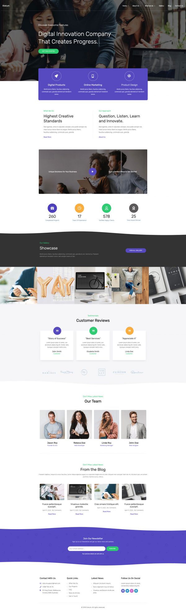 Statum - İş Ajansı Elementor Şablon Kiti